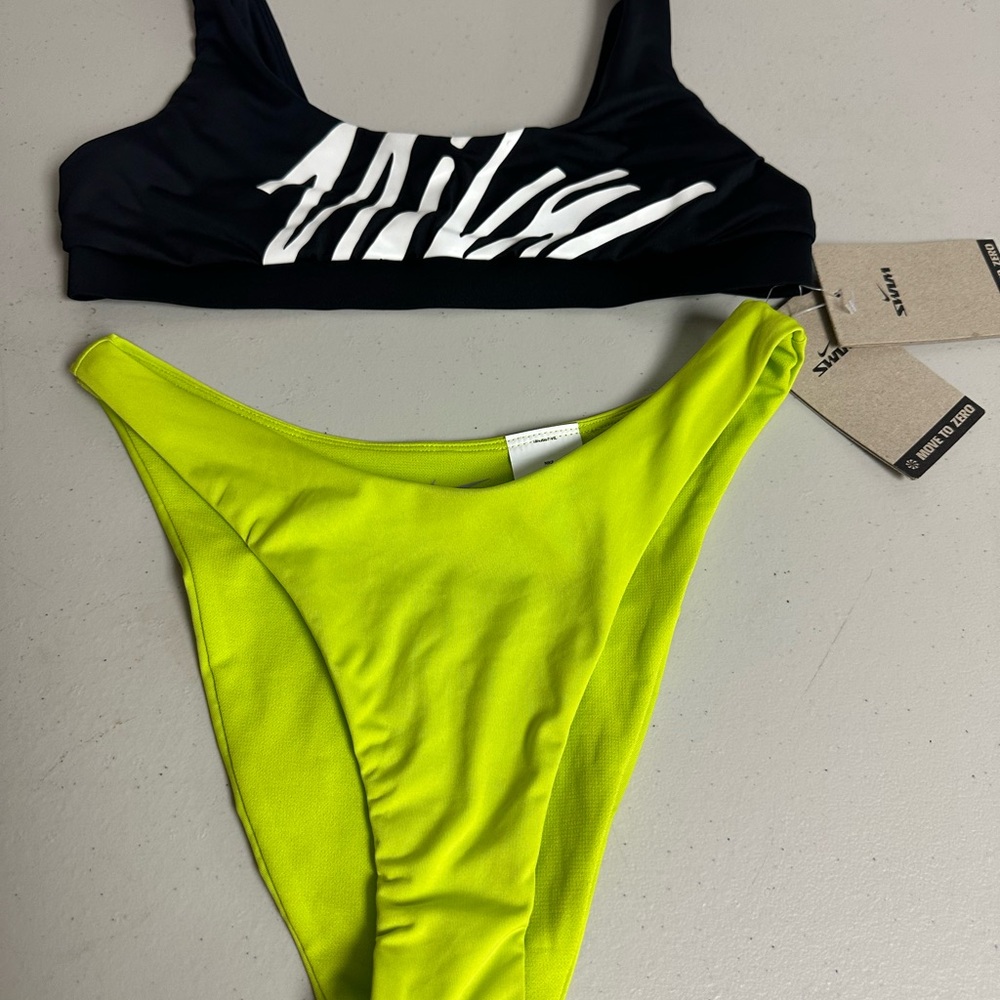 Nike Black and Neon Brazilian bikini